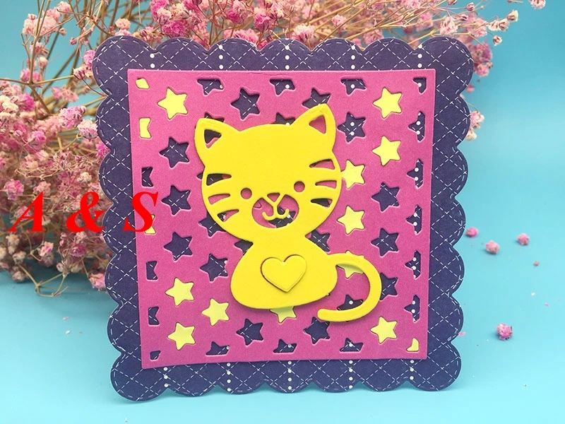  Y443 METAL CUTTING DIES Cat Scrapbook card invitation paper craft party decor embossing stencil cut - 32853786446