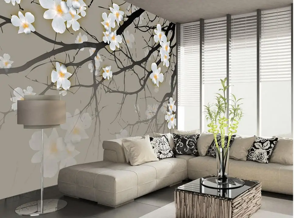 customized wallpaper for walls abstract Plum blossom TV backdrop photo wallpaper for walls living 3d wallpaper