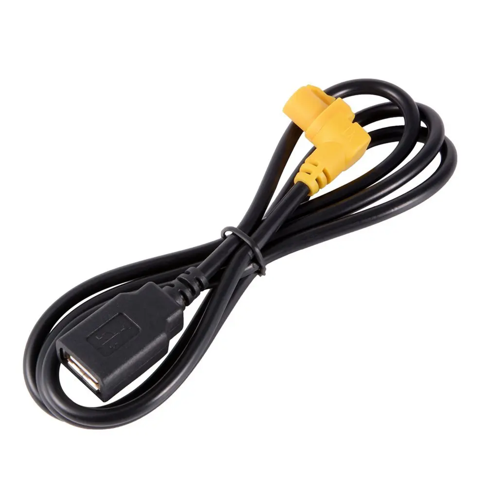 2 Styles Black Yellow Car Stereo USB Cable Adapter For Volkswagen RCD300 Plus RCD315 RCD510in
