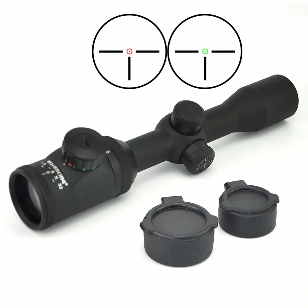 

Visionking Riflescope 1.5-5x32 Hunting Optics Rifle Scope Wide Angle Three Pin Reticle Tactical Sight For Airsoft Gun 223 Caza