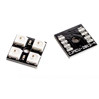 

10pcs/lot WS2812B-4 5V 5050 RGB LED Lamp Panel Board 4-Bit Precise