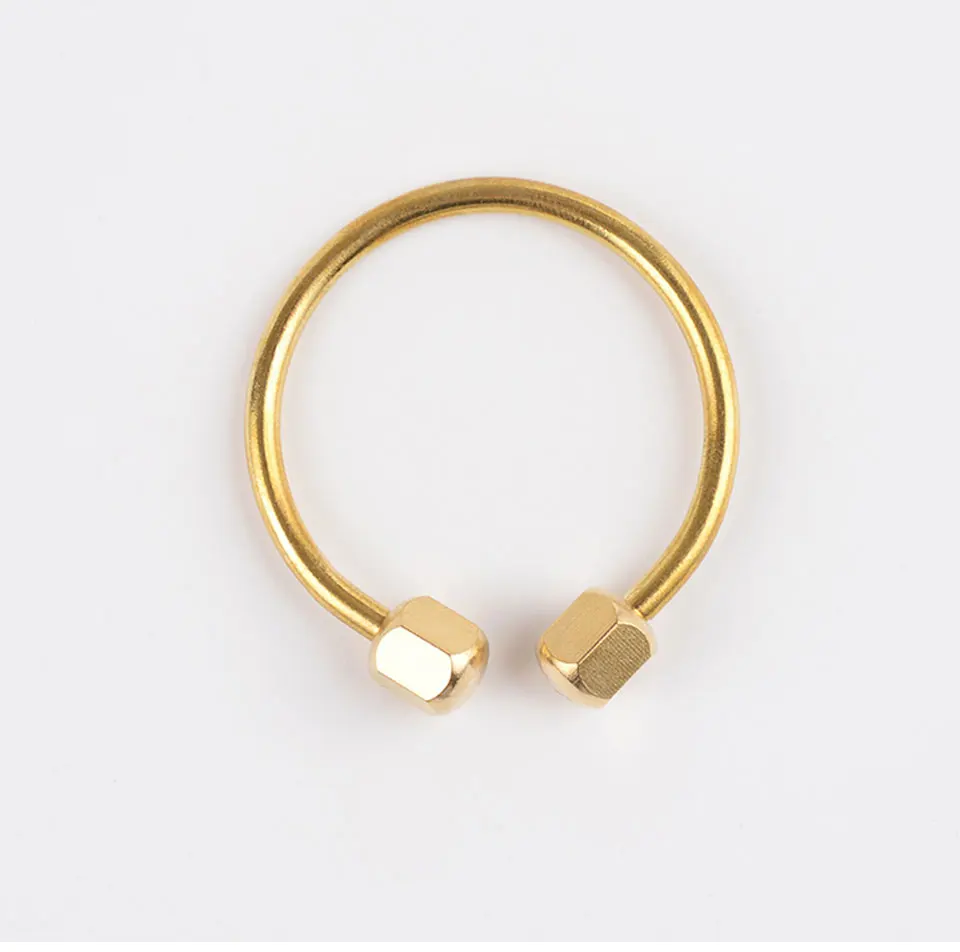 DINIWELL в скандинавском стиле медное кольцо для ключей, держатель для хранения, простые Стильные брелоки для мужчин и женщин