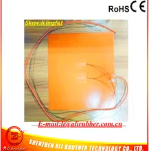 Силиконовая Резина 3d принтер нагреватель 12 В переменного тока 150 Вт 380*380*1,5 мм двойной 100 к термистор клей 1 лицо XD-H-M-125