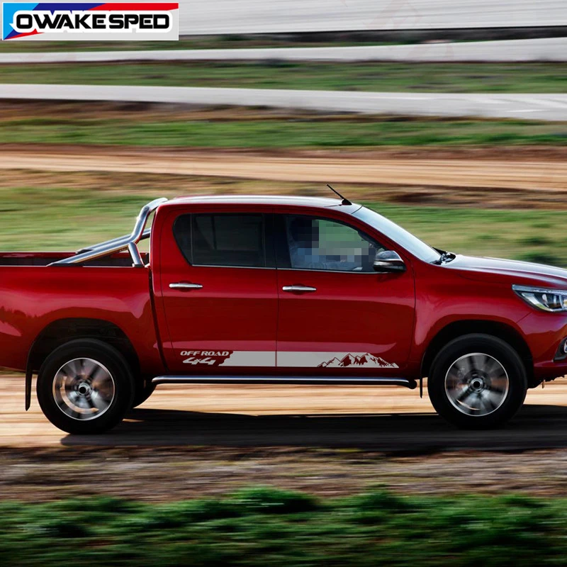 1 комплект наклеек для багажника Toyota Hilux Vigo Revo Rocco двухсторонние спортивные