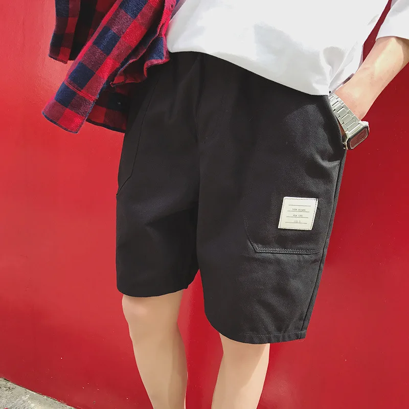 Японский стиль летние мужские шорты винтажные свободные хлопковые шорты в повседневном стиле до колена Короткие Hombre