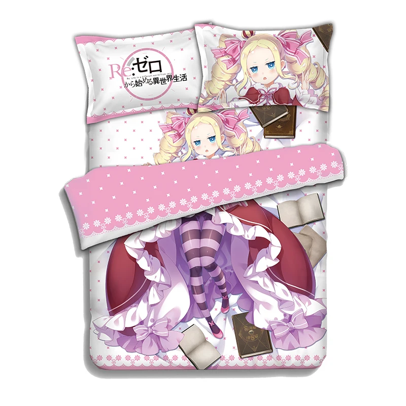 Комплект постельного белья Re Zero Kara Hajimeru Lsekai Seikatsu постельное белье с аниме