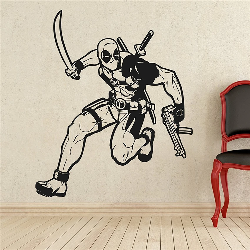 Decal Superhero Vinyl Sticker Wall Decor Waterproof Decal Wall