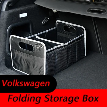 

Folding Trunk Storage Box Car Logo Emblem Cargo Bag Organizer For Volkswagen VW Passat B4 B5 B6 B7 B8 Golf MK 4 5 6 7 Tituan