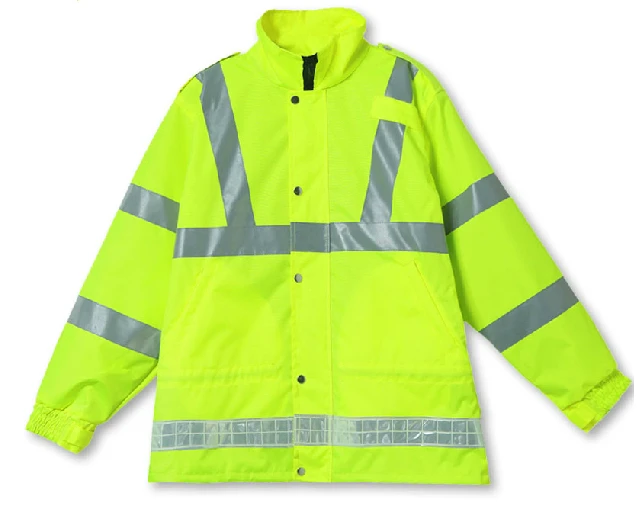 Reflective safety jacket waterproof rain coat working traffic clothes
