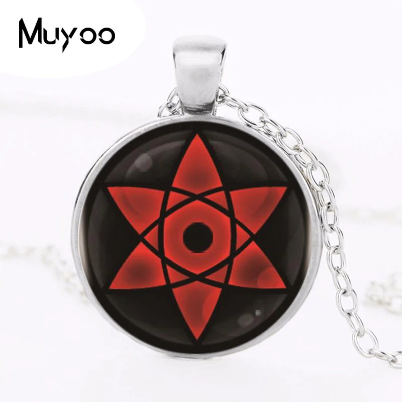 Шаринган наруто Shippuuden Eyes Logo ожерелье с кулоном винтажное круглой цепочкой чокер