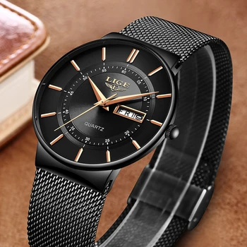 

LIGE Mens Sports Watches Top Brand Luxury Ultra Thin Casual Waterproof Watch Quartz Full Steel Men Watch Relogio Masculino Hot
