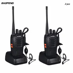 2 шт. VHF/UHF Baofeng BF-888S портативный fm-приемопередатчик перезаряжаемая рация в двух чувствах 5 Вт 2-полосная рация