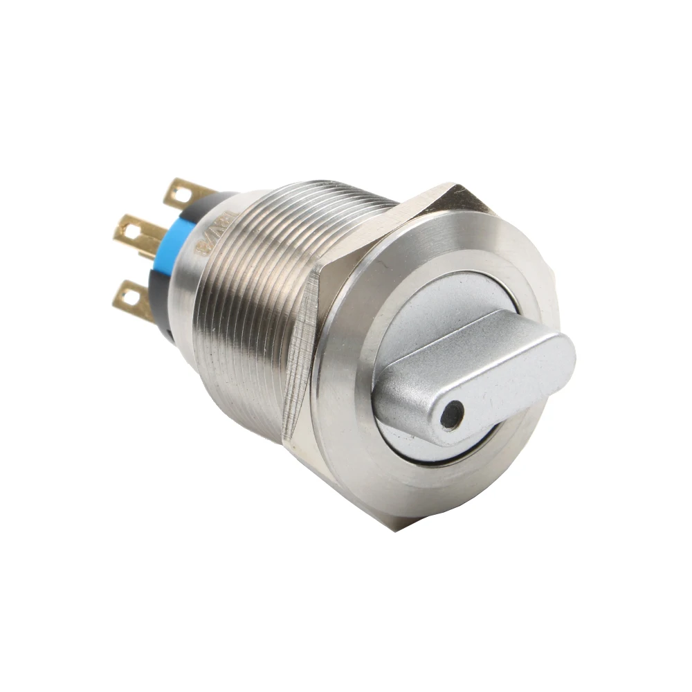 22mm With LED single point push button switches rotate NO NC 2NO 2NC ...