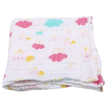 Новейший дизайн, мягкий дышащий муслин с рисунком из мультфильма, Хлопковое одеяло для новорожденных, моющееся детское одеяло, плотное полотенце для душа, детское одеяло