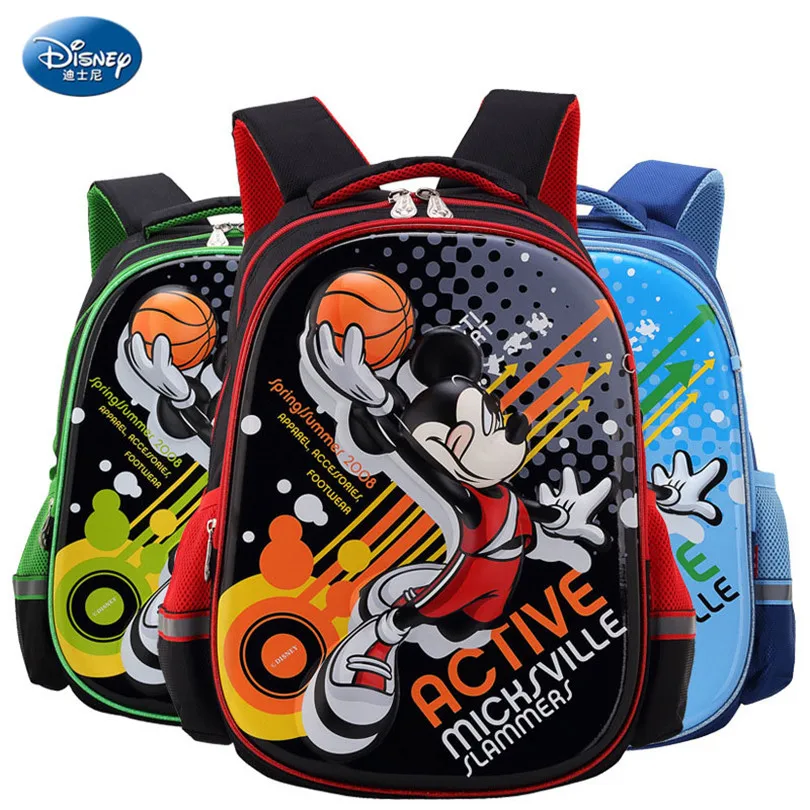 

Disney 2018 Mickey Mouse Waterproof Orthopedic Backpack School Bags for Boys Cartoon Fashion Schoolbag Kids Satchel Grade 1-3