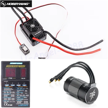 

Original HOBBYWING EZRUN SC-C2 3656 3400kv 4000KV 4700kv RC Motor & WP SC8 120A ESC With LED program card Combo