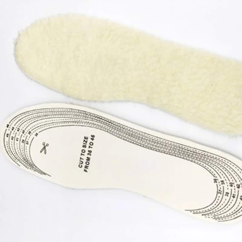 1 пара латексных шерстяных мягких зимних стелек для мужчин и женщин теплая утолщенная обувь регулируемый размер 36-46
