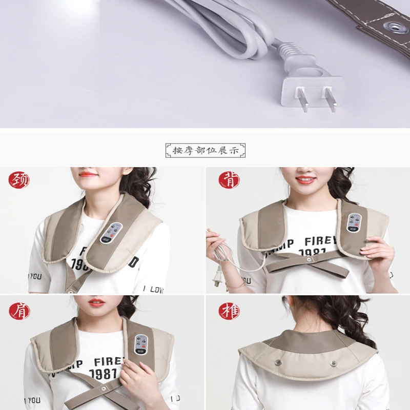  Heißer Verkauf Neck Massager Tragbare Elektrische Schlägen Zervikale Massage Schals Schmerzen Hals 