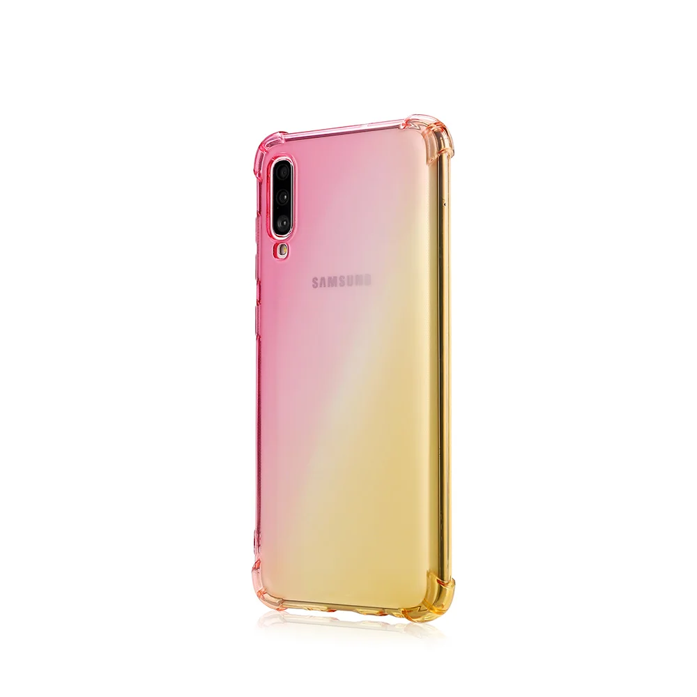 

For Samsung Galaxy A50 A70 A40 A20 Case Clear Cute Gradient Slim TPU Phone Case Cover For Samsung A7 2018 S9 S10 PLUS note 9