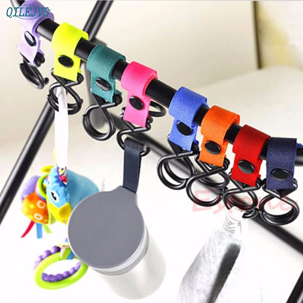 

5PCS Plastic New Baby Stroller Hanger Pram Pushchair Hanging 2 Hooks #330