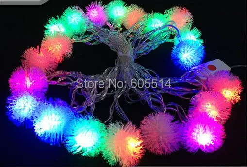 [Seven Neon], 110 В/220 В, плюшевый шар, форма 4 м, 20 светодиодов, вечерние/Рождественские/декоративные/праздничные светодиодные гирлянды, светильник