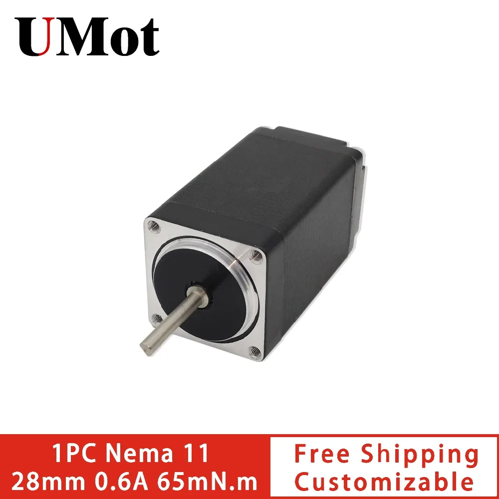 

High accuracy compact size Nema 11 28mm stepper motor 0.6A 65m.Nm low noise customizable for pharmaceutical and medical device