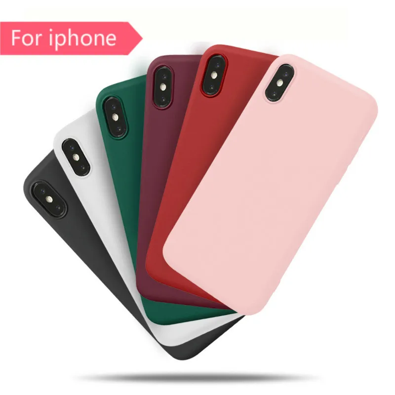 Силиконовый чехол для телефона iPhone 5 мягкий защитный iphone 6 6s Матовый ТПУ