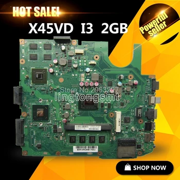 

For Asus X45VD motherboard laptop mainboard with CPU i3 2GB RAM Slots tested well