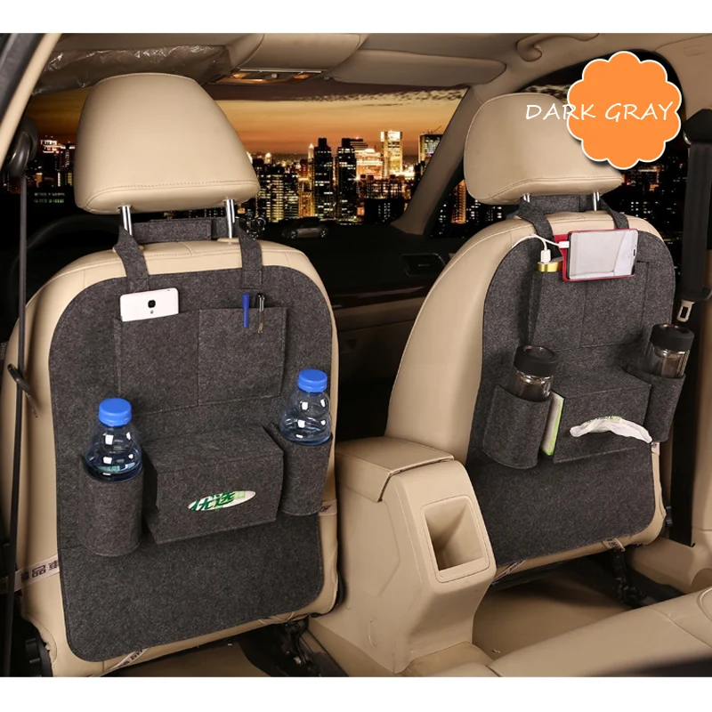 Удобная сумка для хранения на заднем сиденье автомобиля, органайзер для телефона и напитков, автомобильные стильные прочные аксессуары для автомобиля, внутренние массовые принадлежности HF134