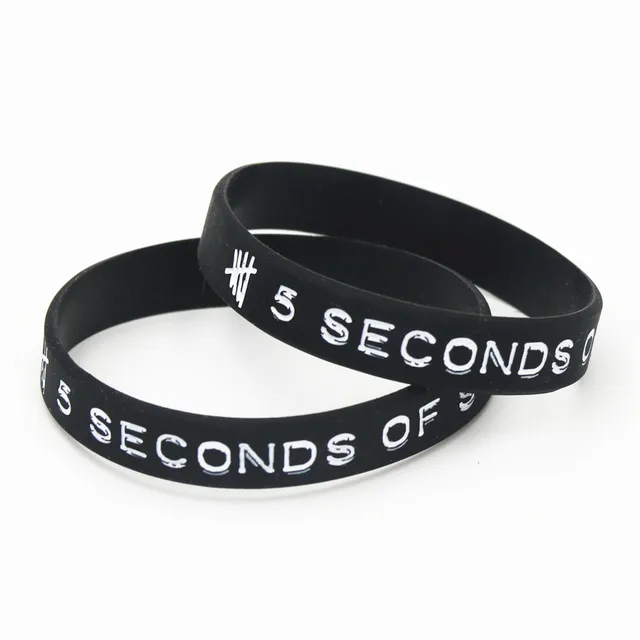 1PC 5 Seconds Of Summer Band Silicone Wristbands 5SOS Star Silicone ...