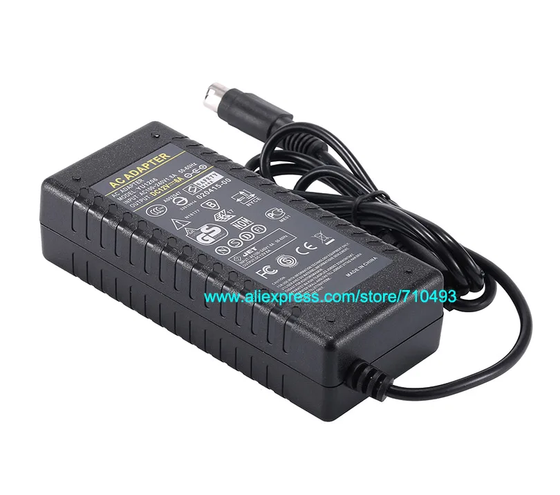 1 шт. AC DC 12V 6A 4 Pin адаптер питания 72W Переключатель контактный для ЖК телевизора