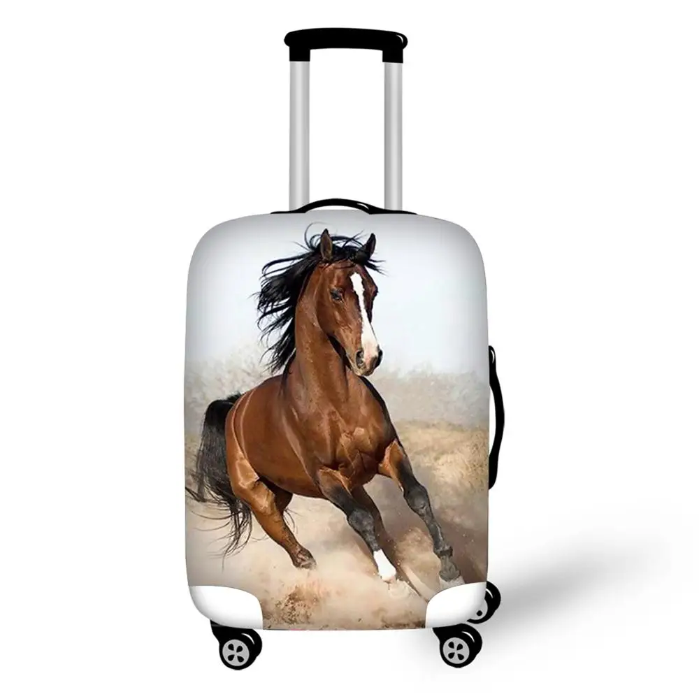Эластичный Защитный чехол для багажа подходит для 18-30 дюймовых чемоданов на колесиках защита от пыли Чехол с принтами лошади аксессуары для путешествий - Цвет: C0250