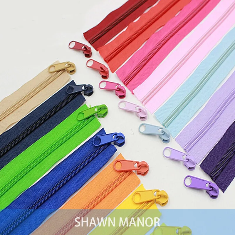 

Alipress 10Meters/lot Nylon Coil Zippers 22 Colors For Selection 5# Lace Zippers For Sewing DIY Craft Tailor Tools 2-022