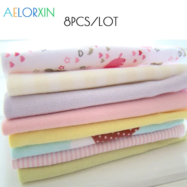 Baby Towels 100% Cotton 8Pcs/Lot Newborn Baby Boys Girls Washcloth Baby Bath Children's TowelNursing Towel Bibs Feeding 2