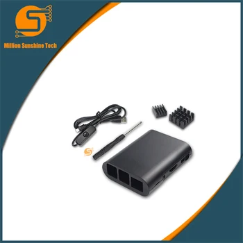 

Raspberry Pi 3 Model B Case+Heat sinks+Switch Line power cord+Small screwdriver for Raspberry pi free shipping