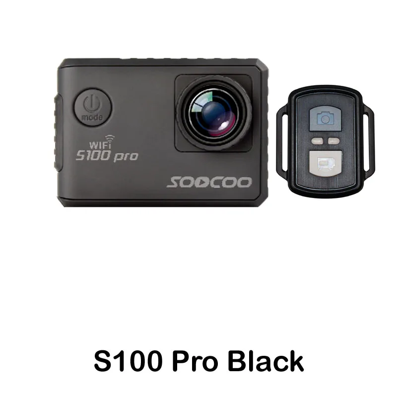 SOOCOO S100/S100PRO экшн-камера 4K Wifi NTK96660 20MP 30M Водонепроницаемая Спортивная камера опция gps гироскоп стабилизация изображения - Цвет: S100Pro Black