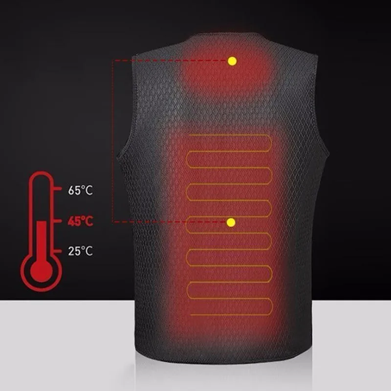 Для мужчин и женщин Открытый USB Инфракрасный нагревательный жилет куртки зима гибкий электрический тепловой одежда талии пальто без рукавов согреться