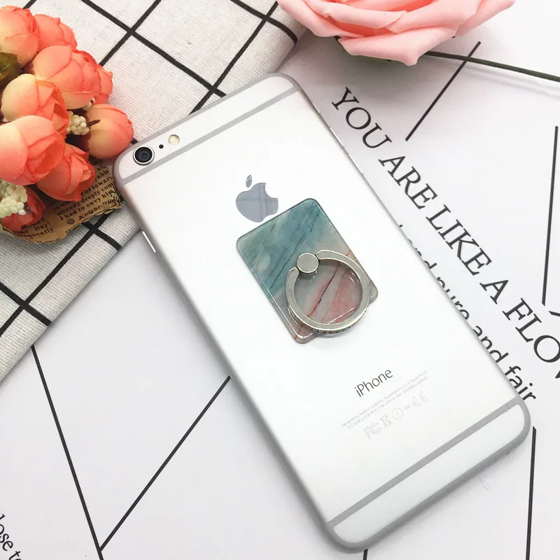 Finger Ring Mobile Phone Smartphone Stand Holder For iPhone X 8 7 6 6S Smart Phone IPAD MP3 Marble Mount Stand For Samsung