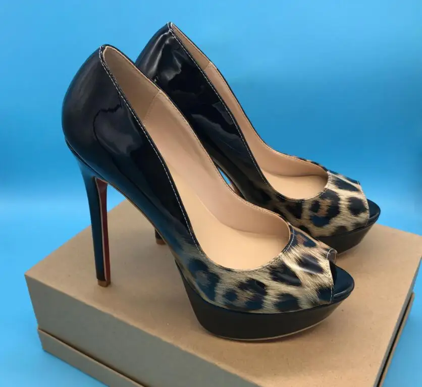 

2019 New Women High heels Peep Toe Women Platform Shoes 14cm Heels Party Dress Shoes Sandals EU35-42