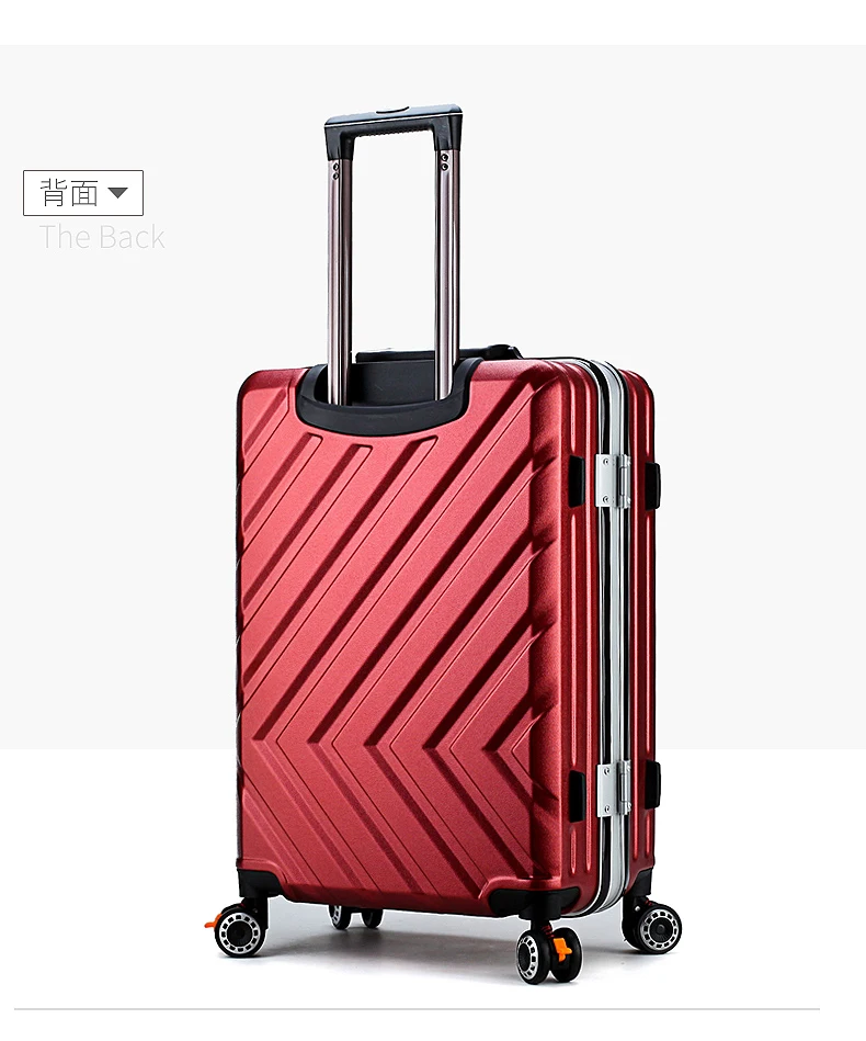 Багаж на ролликах 24 дюйма женские масштабных дорожных чемоданов, алюминиевый спинер abs чемодан на колёсиках для путешествий Ящик мешок 20