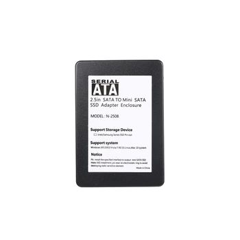 

7mm mSATA SSD to 2.5'' SATA Adapter Enclosure Converter Case Hard Disk Drive Box External HDD Enclosure Aluminium Made