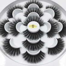 7 пар норковые ресницы оптом 18 мм Драматические Длинные толстые объемные ресницы Макияж 3d ресницы ручной работы накладные ресницы CJH7-32