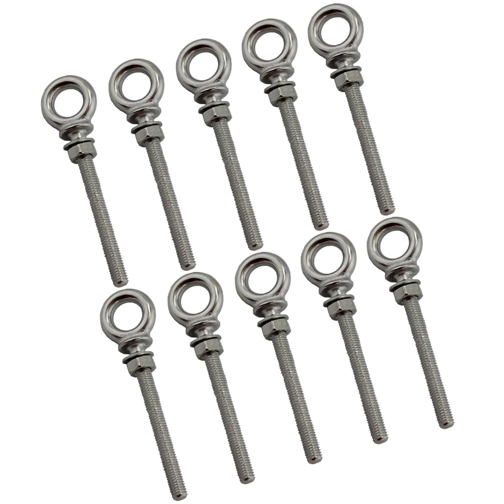 Threads 4 Length 316 Stainless Steel Eyebolt Imported Not For Lifting