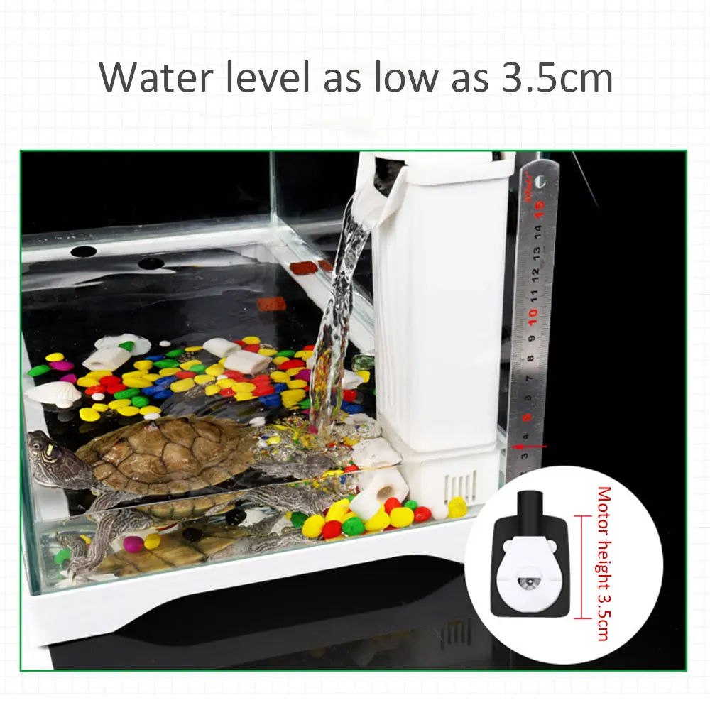 Фильтр водопада 3 Вт Портативные принадлежности для домашних животных аквариумные аксессуары белая вода кровообращения рептилий черепаха аквариум фильтры