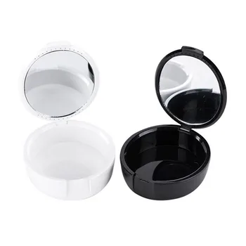 

1pc Portable Denture Box Full Denture Soaking Case With Mirror Plastic Partial Denture Storage Box Dental Tools Dropshipping J11