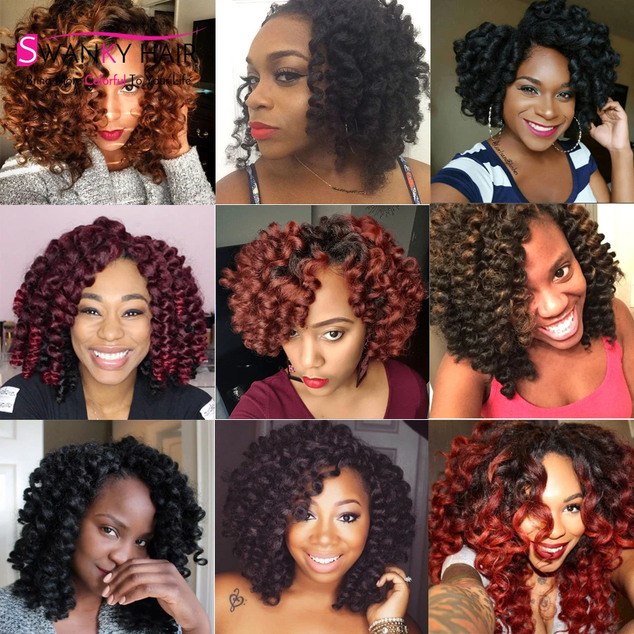 Jamaican Bounce Crochet Hair Freetress Crochet Braid Curly 8 Inch