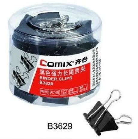 Зажимы Comix B3625-3630 Black power, посылка в ванне, материал: эластичная сталь, цвет: черный - Цвет: B3629