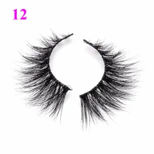 3D настоящий 1 пара ресниц норки ручной работы полный клей для накладных ресниц натуральные накладные ресницы 12
