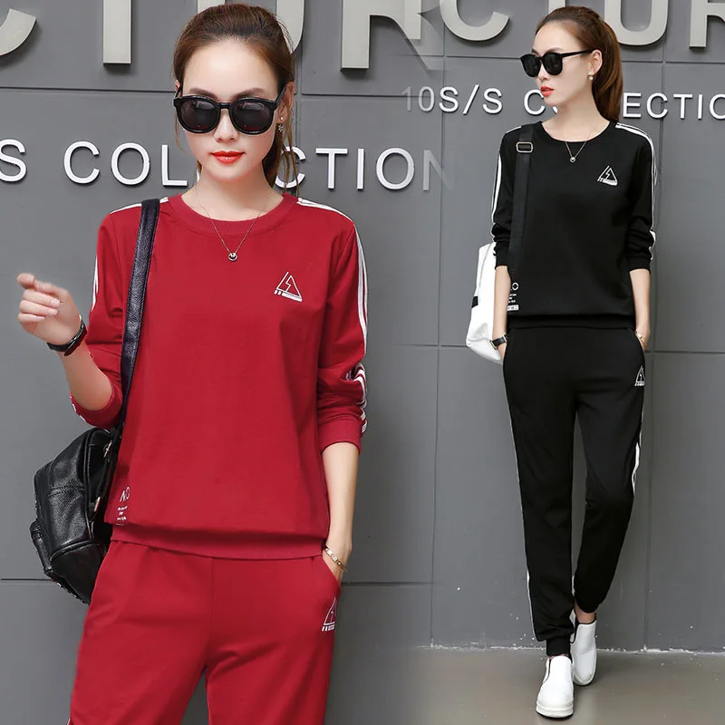 

Women Outfit Sportswear Spring Autumn Ladies Fleece Tracksuits Long-sleeve Casual ensemble femme 2 pieces pantalon top and pants