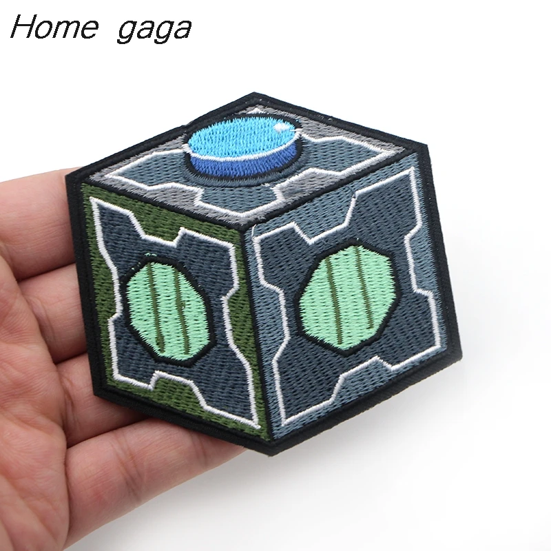 

Home gaga 20pcs/lot Mr. Meeseeks Box O Fun Iron on Patch Rick and Morty Patches Embroidered Iron on sew on Movie cartoon patch